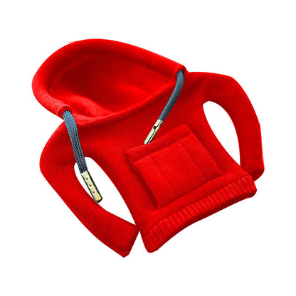 Funny Mini Hoodie Cover for Car Gear Shifter red by HitMyNeed
