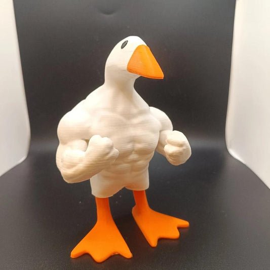 Funny Muscle Duck Resin Statue Ornament by HitMyNeed