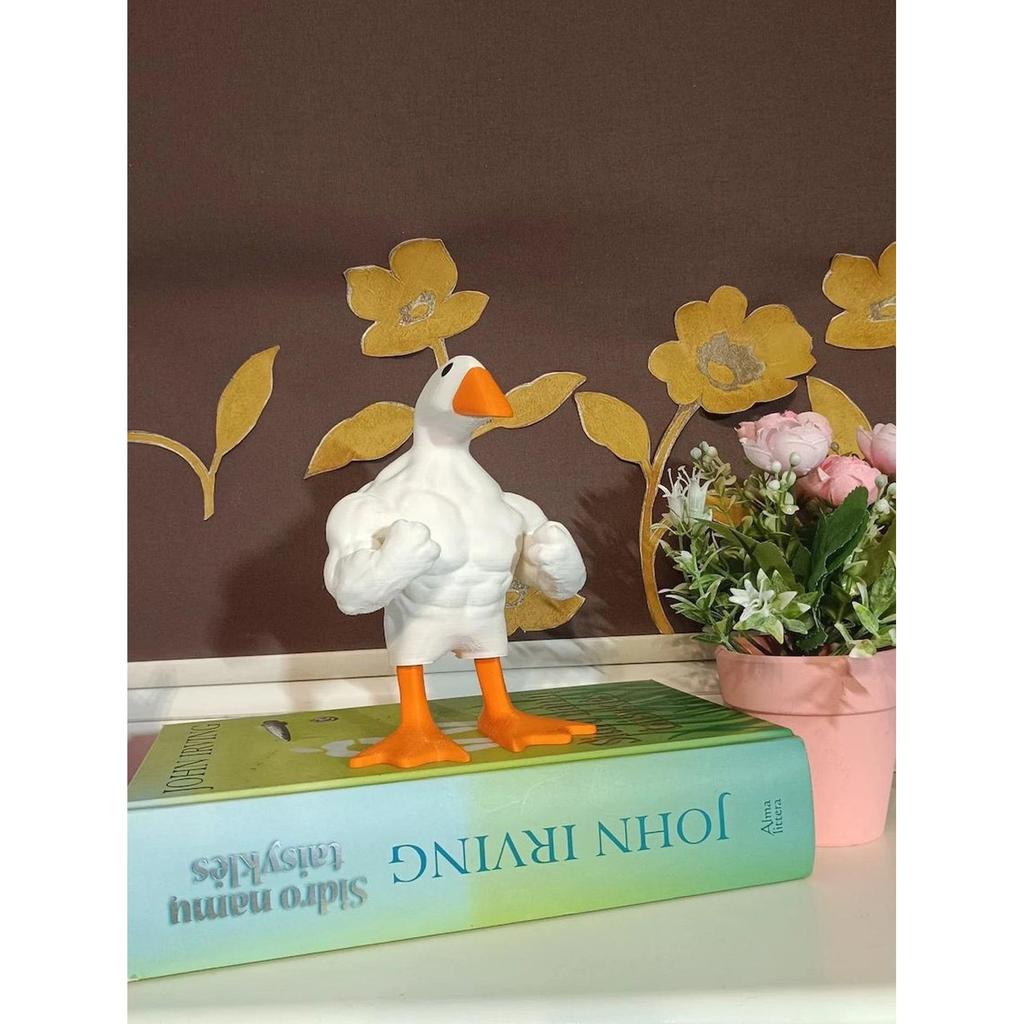 Funny Muscle Duck Resin Statue Ornament by HitMyNeed