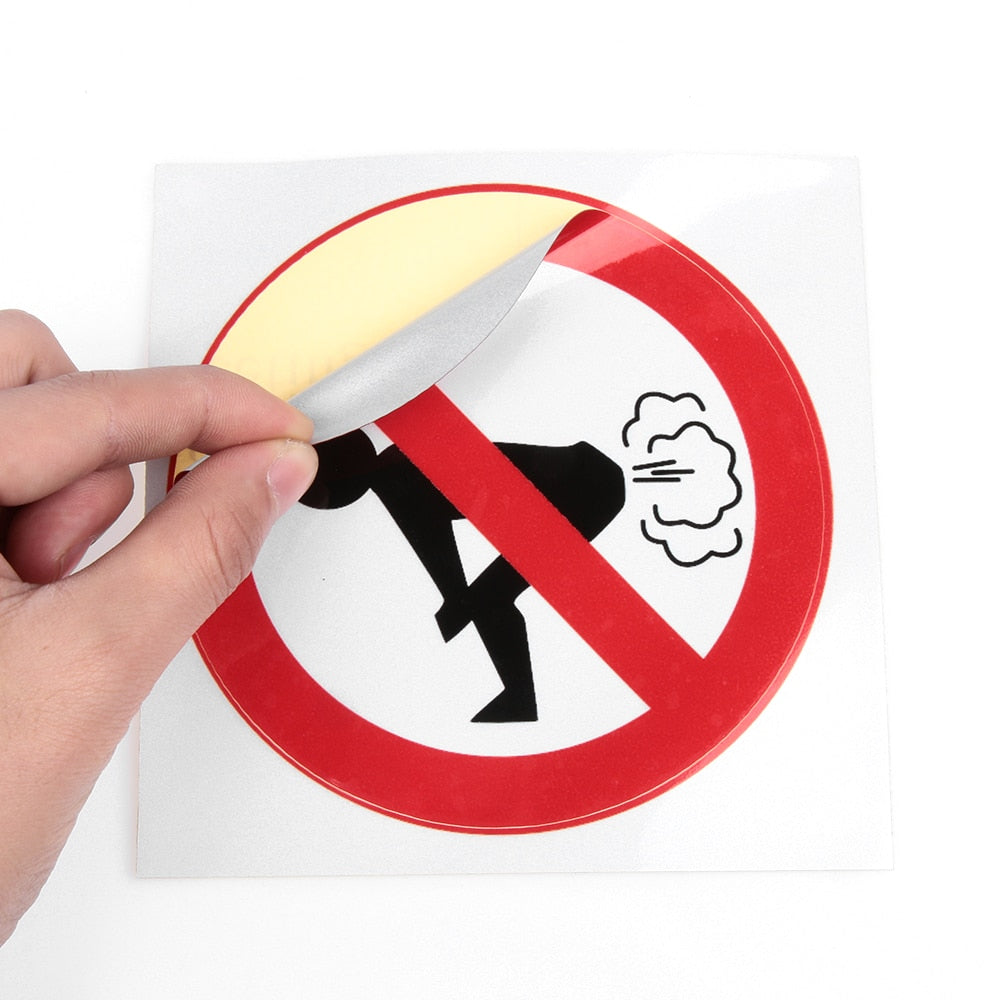 Funny No Farting Car Sticker Waterproof 12x12cm by HitMyNeed