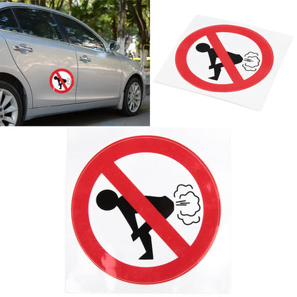 Funny No Farting Car Sticker Waterproof 12x12cm by HitMyNeed