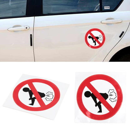Funny No Farting Car Sticker Waterproof 12x12cm by HitMyNeed