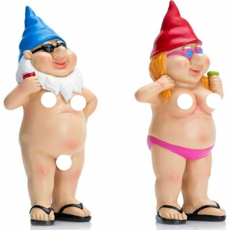 Funny Nude Garden Gnome Outdoor Yard Decor by HitMyNeed
