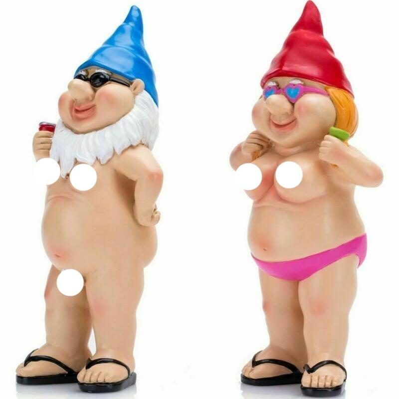 Funny Nude Garden Gnome Outdoor Yard Decor by HitMyNeed