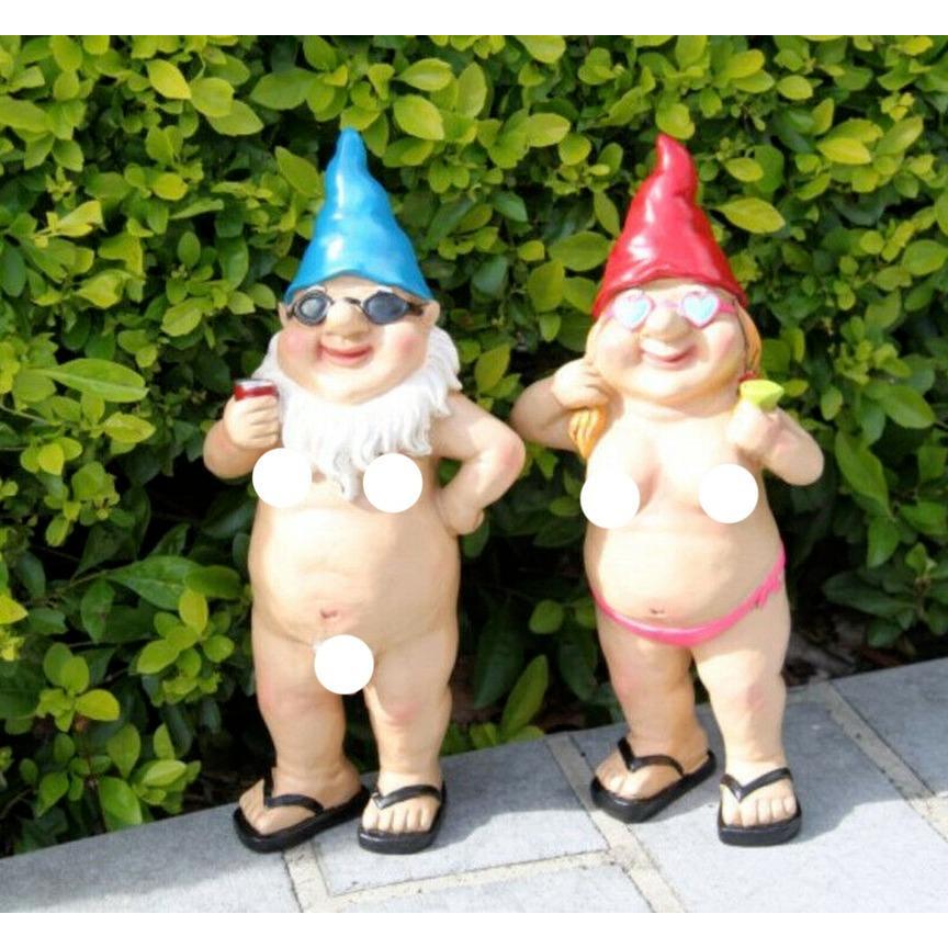 Funny Nude Garden Gnome Outdoor Yard Decor by HitMyNeed