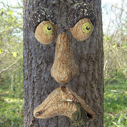 Funny Old Man Tree Face Hugger Garden Sculpture by HitMyNeed