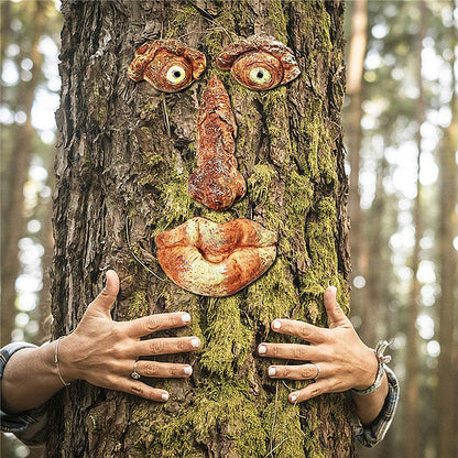 Funny Old Man Tree Face Hugger Garden Sculpture by HitMyNeed