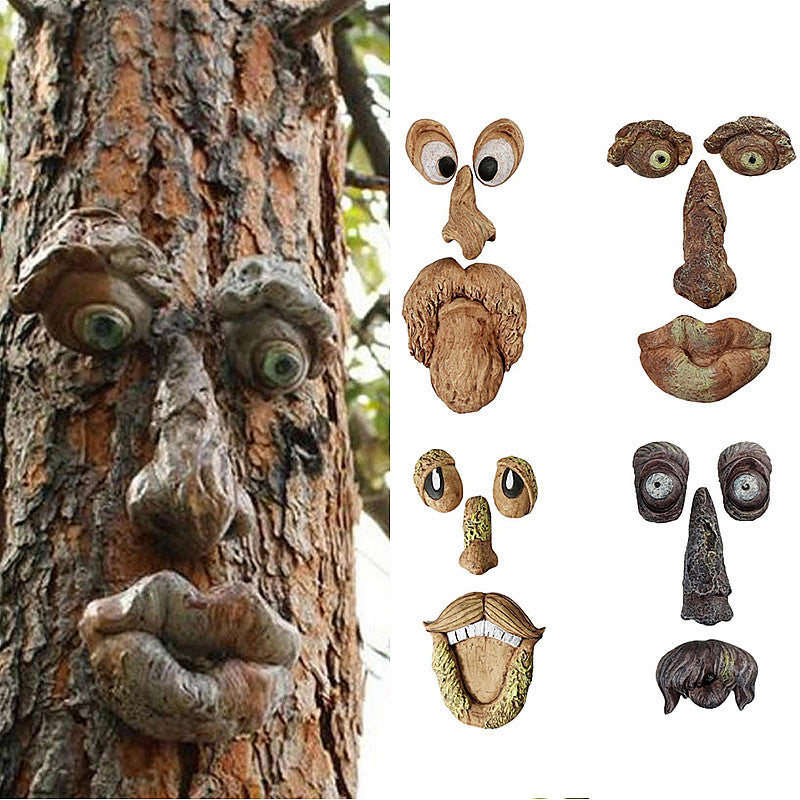 Funny Old Man Tree Face Hugger Garden Sculpture by HitMyNeed