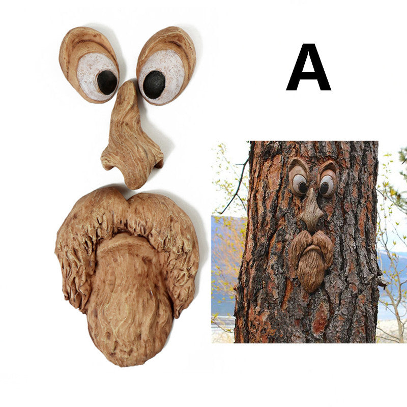 Funny Old Man Tree Face Hugger Garden Sculpture a by HitMyNeed