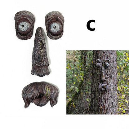 Funny Old Man Tree Face Hugger Garden Sculpture c by HitMyNeed