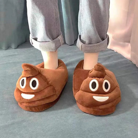 Funny Poop Emoji Slippers for Kids & Adults 30-3522cm by HitMyNeed