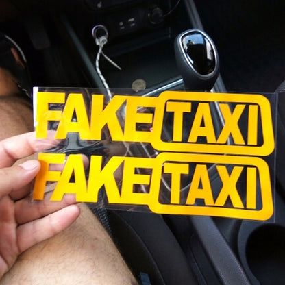 Funny Reflective Fake Taxi Car Stickers (Set of 2) by HitMyNeed