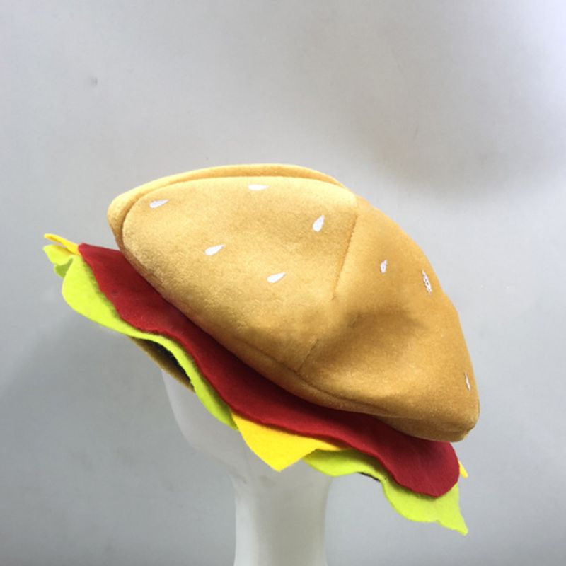 Funny Soft Cloth Hamburger Costume Hat by HitMyNeed