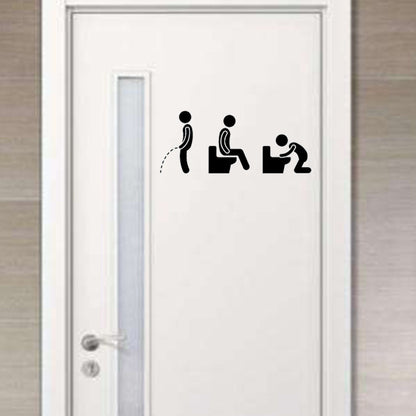 Funny Toilet Door Sticker Washroom Decal by HitMyNeed