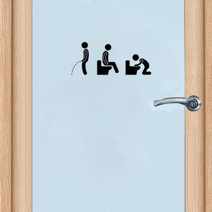 Funny Toilet Door Sticker Washroom Decal by HitMyNeed