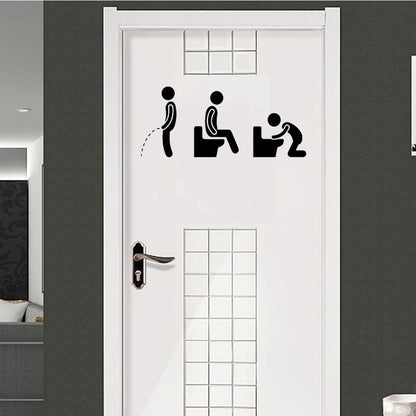 Funny Toilet Door Sticker Washroom Decal by HitMyNeed