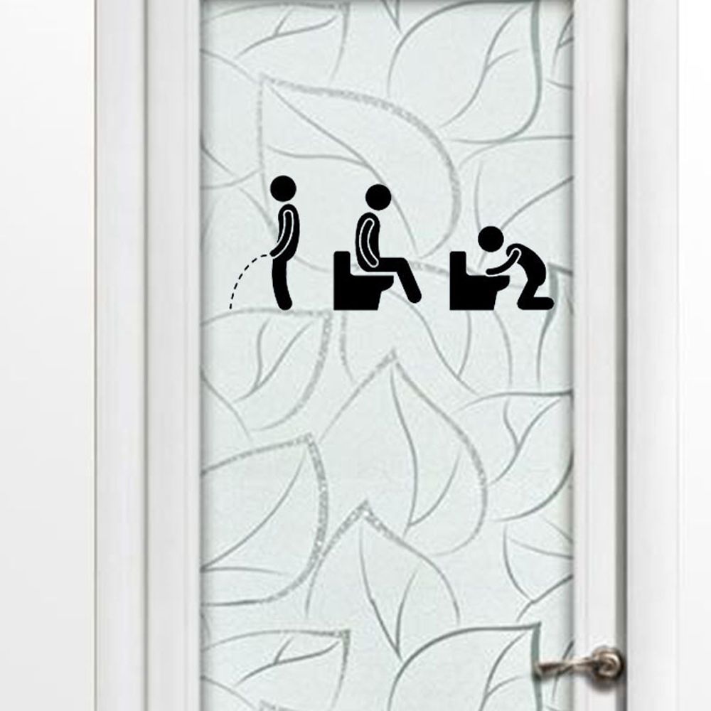 Funny Toilet Door Sticker Washroom Decal by HitMyNeed