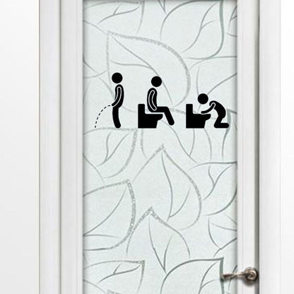 Funny Toilet Door Sticker Washroom Decal by HitMyNeed