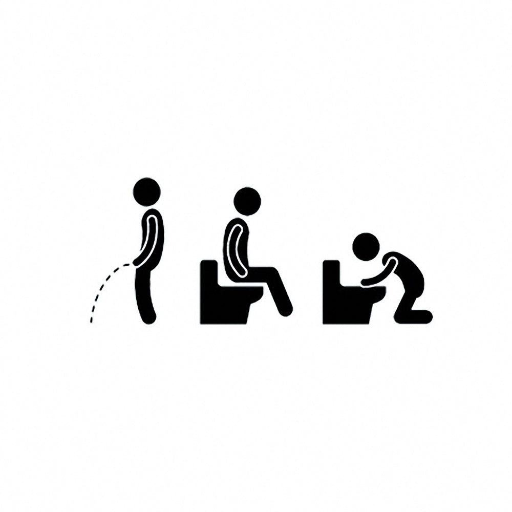 Funny Toilet Door Sticker Washroom Decal by HitMyNeed