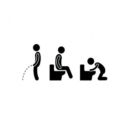 Funny Toilet Door Sticker Washroom Decal by HitMyNeed