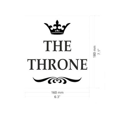 Funny Toilet Sticker Decor - The Throne Vinyl Decal by HitMyNeed