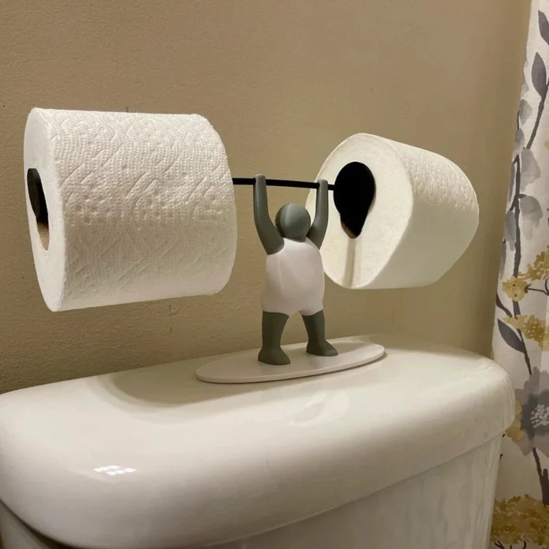 Funny Weightlifting Toilet Paper Holder 3D Printed by HitMyNeed