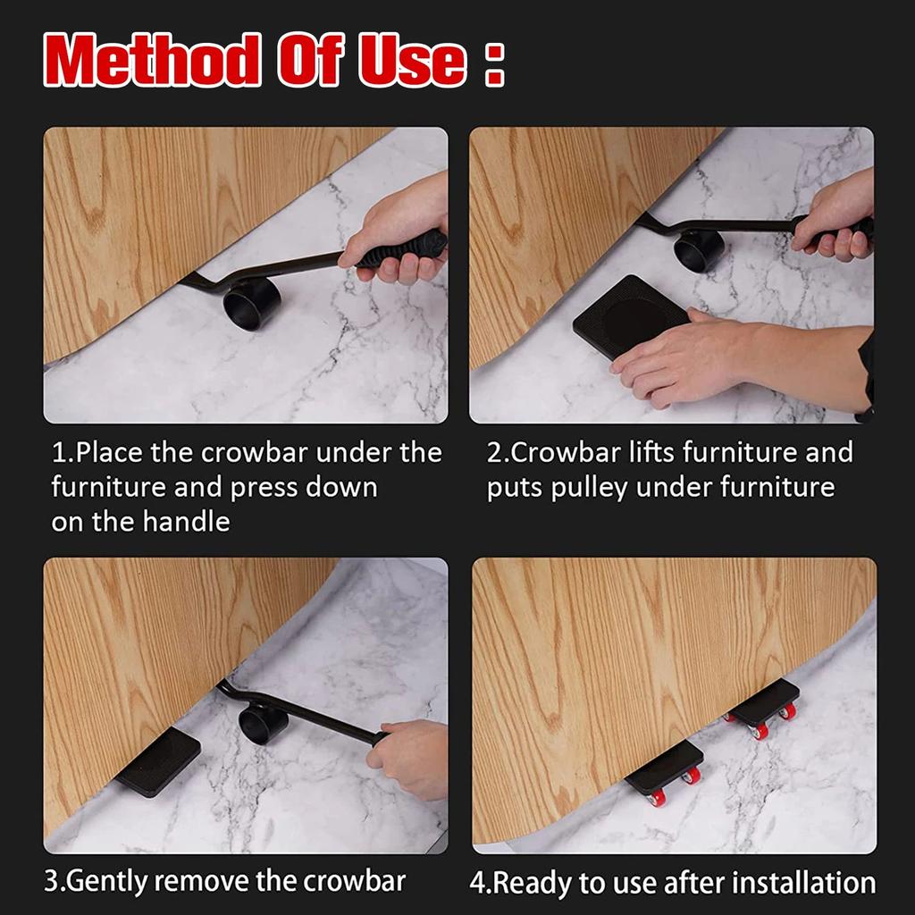 Furniture Lifter & 360° Moving Dolly Set 330 lbs by HitMyNeed