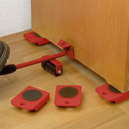 Furniture Rollers 5-Piece Moving Set with Lever Bar by HitMyNeed
