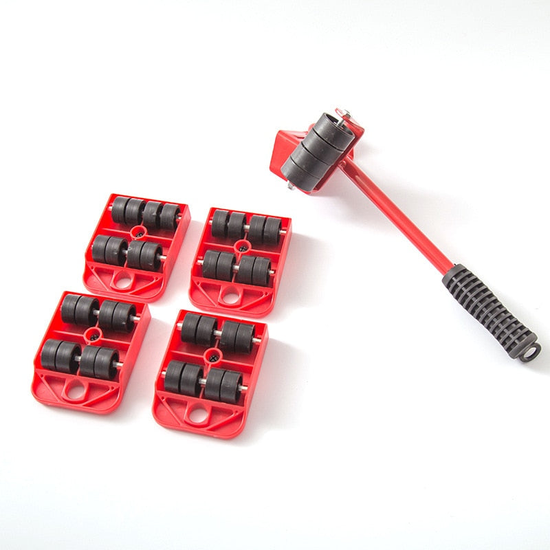 Furniture Rollers 5-Piece Moving Set with Lever Bar by HitMyNeed