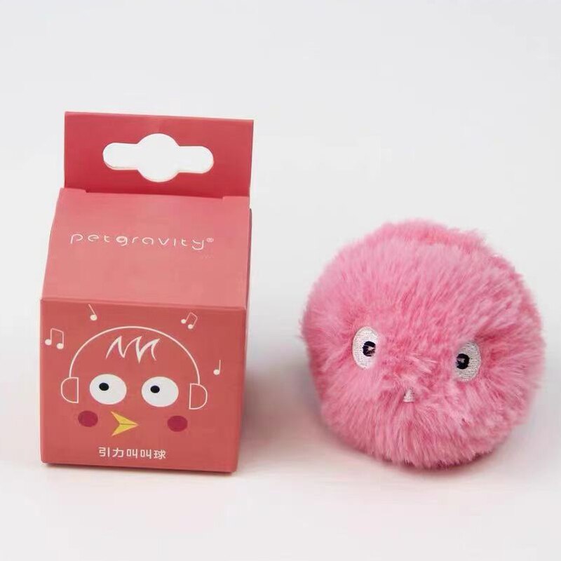 Furry Interactive Cat Ball with Sound g834a-red by HitMyNeed