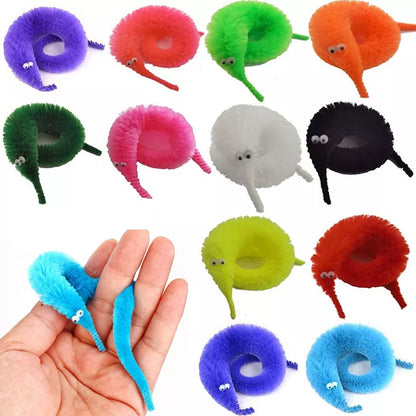 Fuzzy Magic Worm on a String Toy Set (3-24 Pack) by HitMyNeed