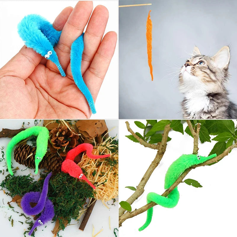 Fuzzy Magic Worm on a String Toy Set (3-24 Pack) by HitMyNeed