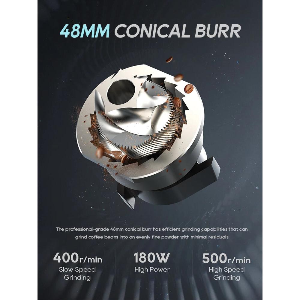 G5 48mm Conical Burr Electric Coffee Grinder by HitMyNeed