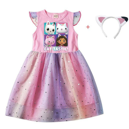 Gabby's Dollhouse Cat Dress & Headband for Girls by HitMyNeed