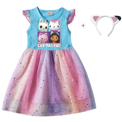 Gabby's Dollhouse Cat Dress & Headband for Girls by HitMyNeed
