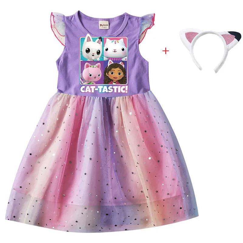 Gabby's Dollhouse Cat Dress & Headband for Girls by HitMyNeed