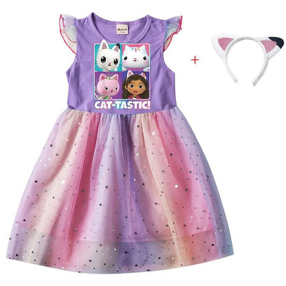 Gabby's Dollhouse Cat Dress & Headband for Girls by HitMyNeed