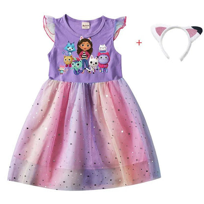 Gabby's Dollhouse Cat Dress & Headband for Girls by HitMyNeed