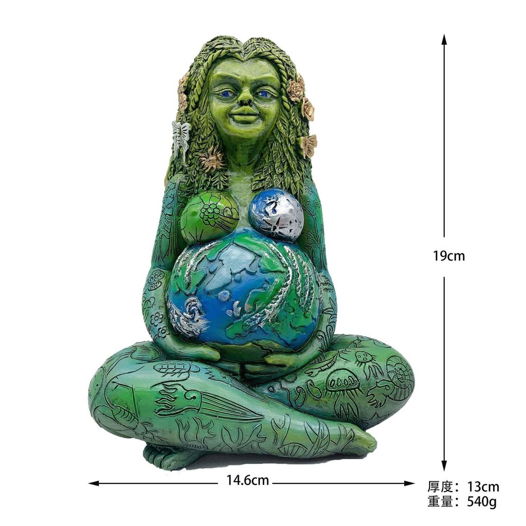 Gaia Mother Earth Resin Statue Garden Ornament by HitMyNeed