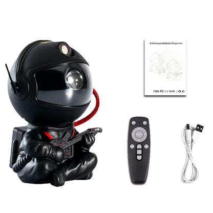 Galaxy Star Projector Astronaut LED Night Light guitar-black by HitMyNeed