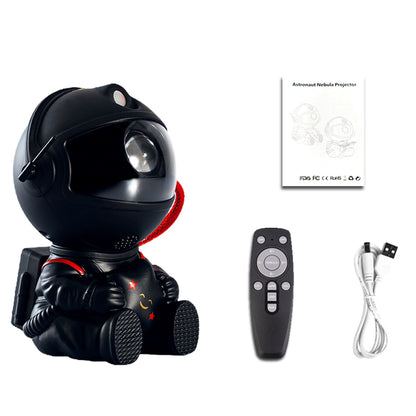 Galaxy Star Projector Astronaut LED Night Light stars-black by HitMyNeed