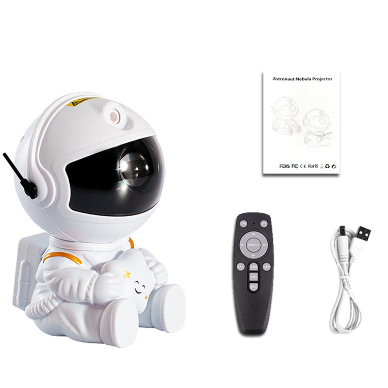 Galaxy Star Projector Astronaut LED Night Light stars-white by HitMyNeed