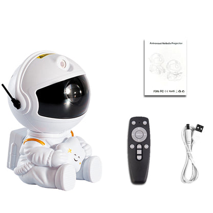 Galaxy Star Projector Astronaut LED Night Light stars-white by HitMyNeed