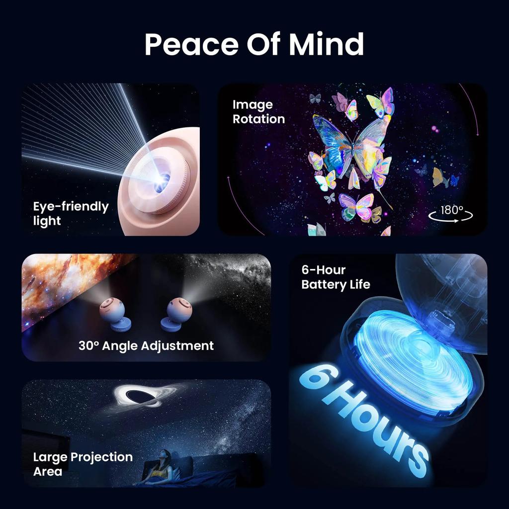 Galaxy Star Projector Night Light for Kids Rooms by HitMyNeed