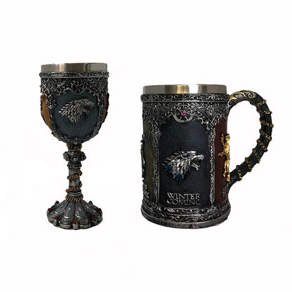 Game of Thrones 3D Tankard Mug and Wine Goblet Set by HitMyNeed