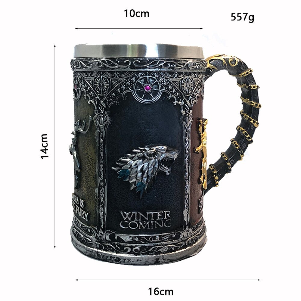Game of Thrones 3D Tankard Mug and Wine Goblet Set m1 by HitMyNeed