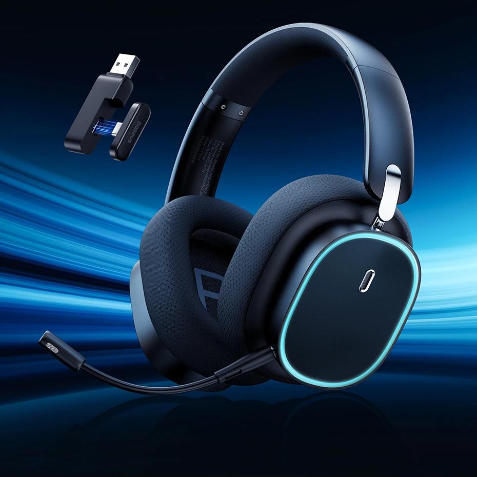 Gaming Wireless Headset Bluetooth 5.3 with Mic RGB by HitMyNeed