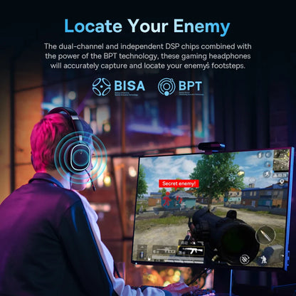 Gaming Wireless Headset Bluetooth 5.3 with Mic RGB by HitMyNeed