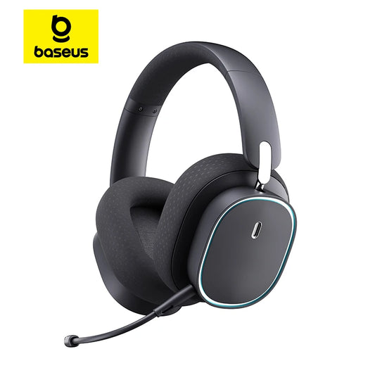 Gaming Wireless Headset Bluetooth 5.3 with Mic RGB black by HitMyNeed