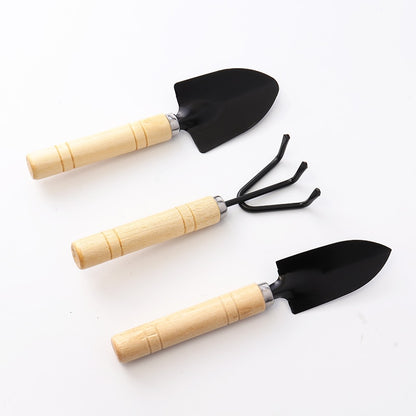 Garden Hand Tools 3-Piece Set with Wooden Handles by HitMyNeed